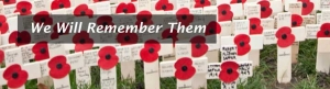 Poppies on crosses to remember the fallen - Royal British Legion image